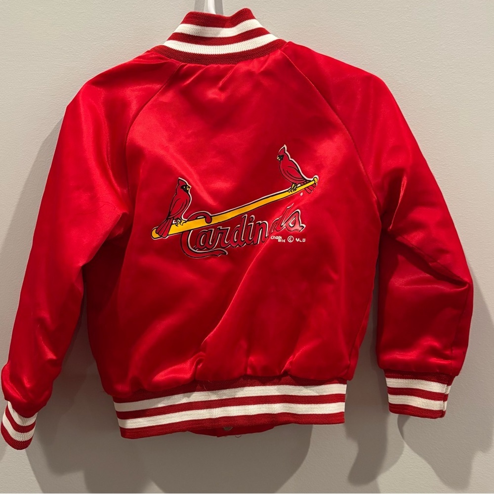 St. Louis Cardinals Vintage Bomber Jacket Kids - Picture 2 of 7